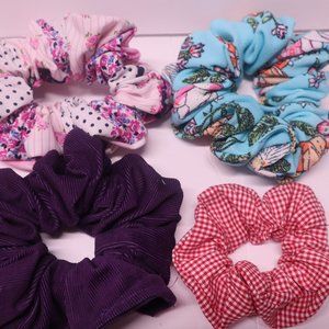 4 New Handmade Scrunchies